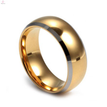 Plain Pure Gold Color Couple Tungsten Wedding Ring